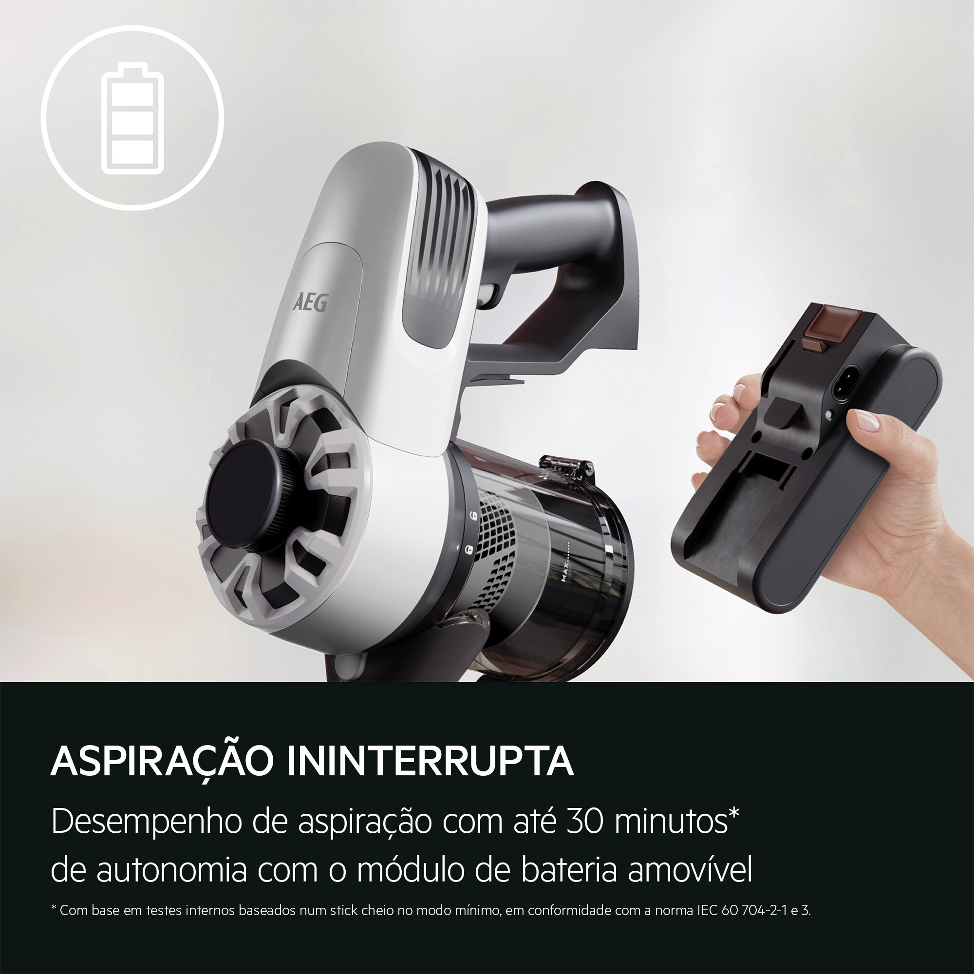 AEG - Aspirador vertical sem fio - AP31CB18IW