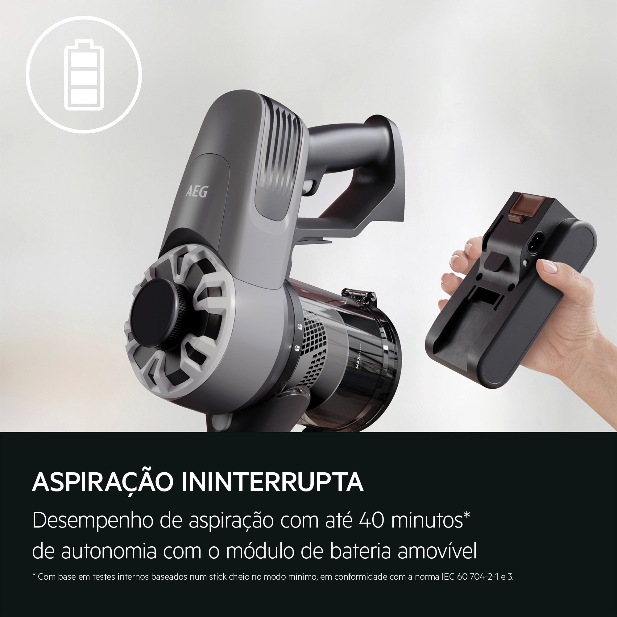 AEG - Aspirador vertical sem fio - AP31CB21TG
