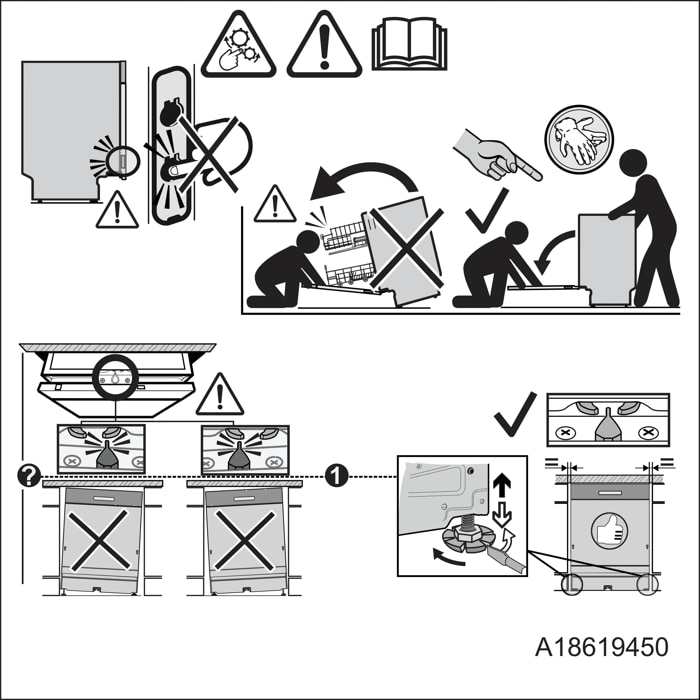 Instruções anti-inclinação