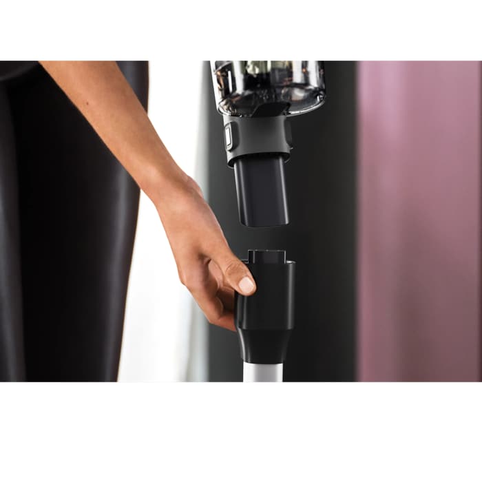 Quick release function on tube to de-attach hand unit.