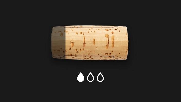 Cortiça num frigorífico com humidade insuficiente