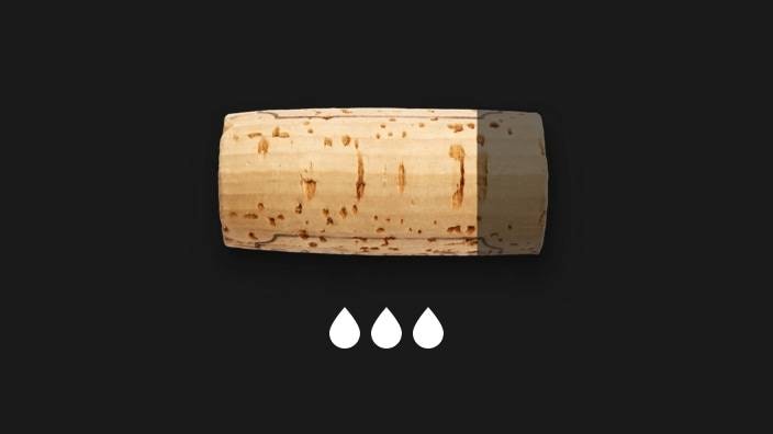 Cortiça com demasiada humidade