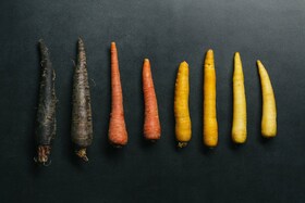 Cenouras de diversas cores