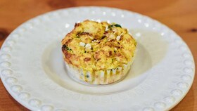 Queques de grão e vegetais